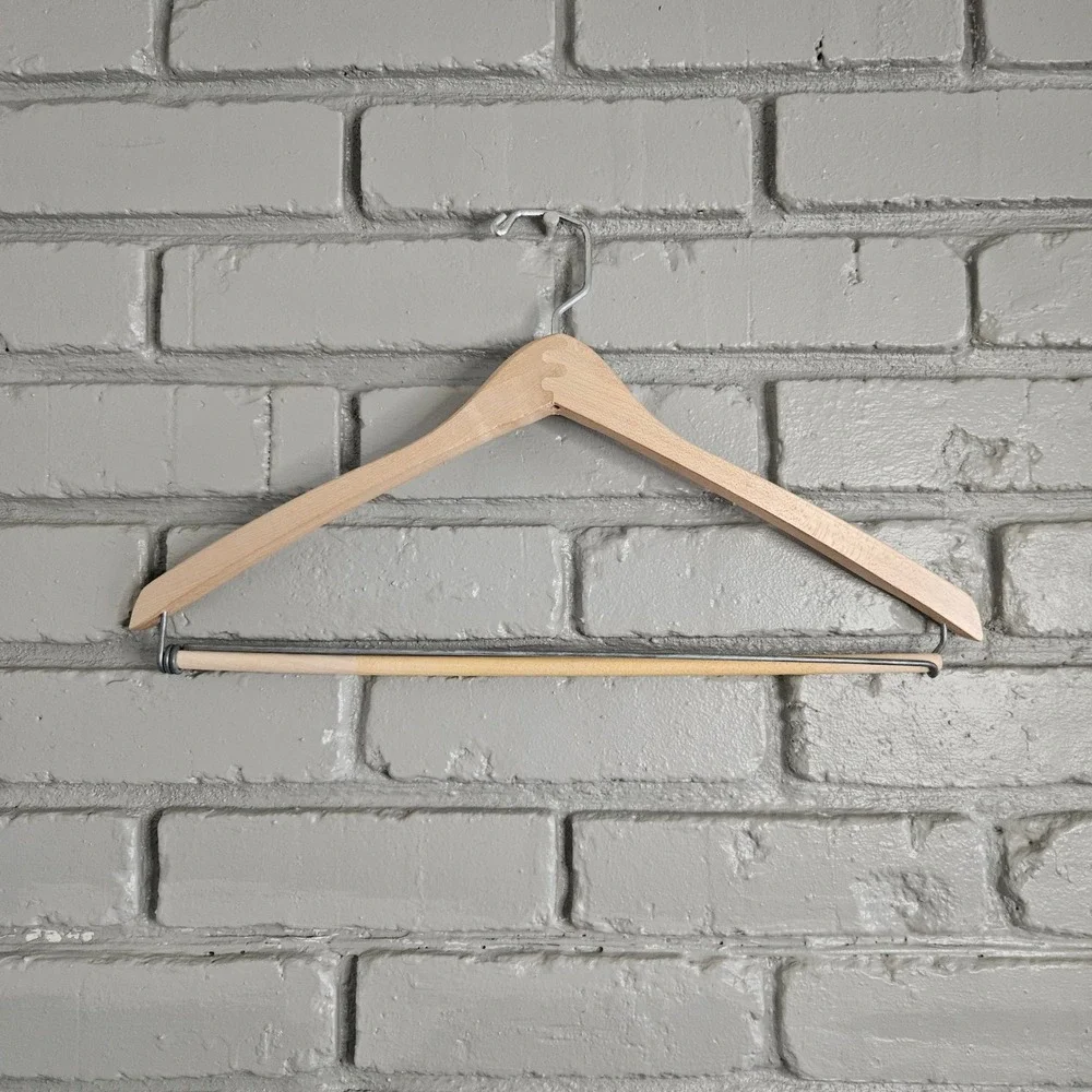 Vintage‎ W.W. Mark Clothiers Red Vinyl Garment Bag & Wishbone Wooden Suit Hanger